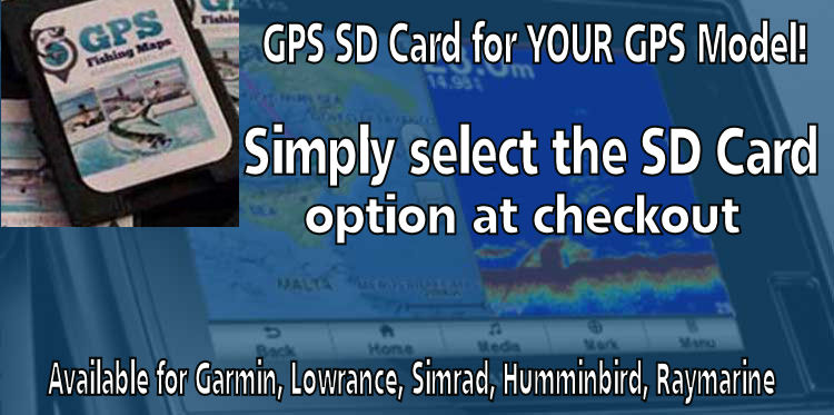 South Carolina Fishing Spots GPS SD Cards for Garmin, Simrad, Lowrance,  Humminbird (All Brands are ©)