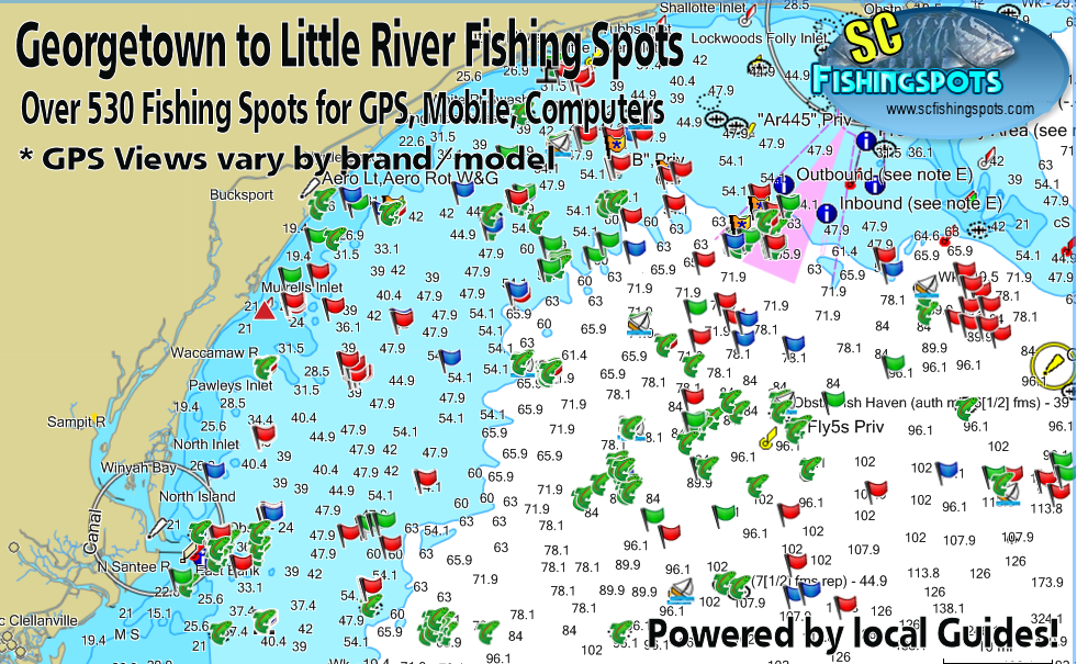 Georgetown | Myrtle Beach | Little River South Carolina GPS Fishing Spots